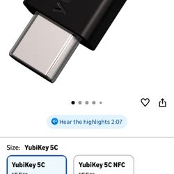 Yubico 5C (MFA) Security Key