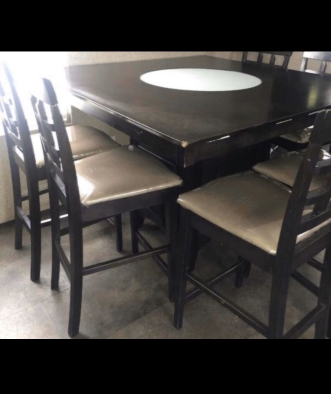 table with 8 chairs