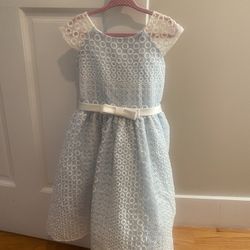Girls Blue Organza Dress
