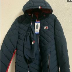$55🍓⚡️Tommy Hilfiger Jacket Women’s Navy Blue Packable (Large)💓051