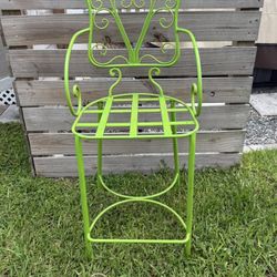 Vintage Wrought Iron Garden Chair 