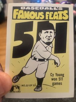 Cy Young Famous Feats Card