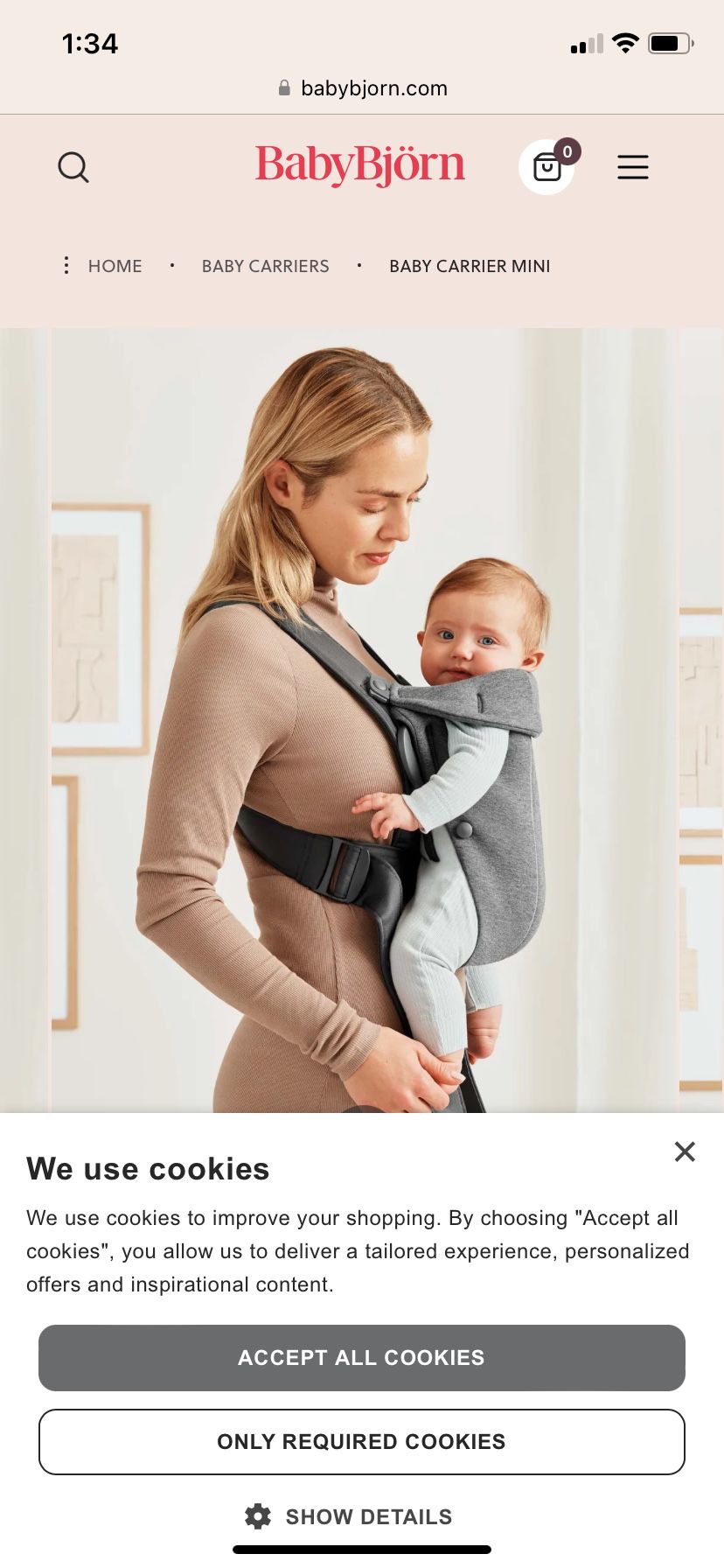  Never Used Baby Bjorn Carrier  Mini 
