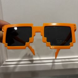 Minecraft orange sunglasses