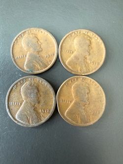 4 of the 1918 p Wheat pennies