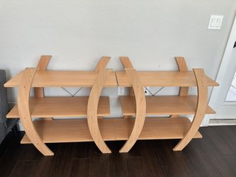 (2) C-Frame 3 tier bookshelves