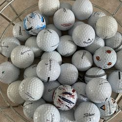 Basket of (40) Golf balls All Titleist, Callaway, TaylorMade and Nike