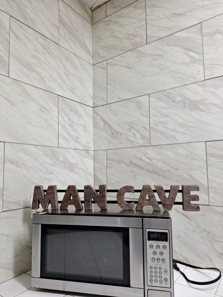 Rustic Wall Hanging "Mancave" Metal Sign