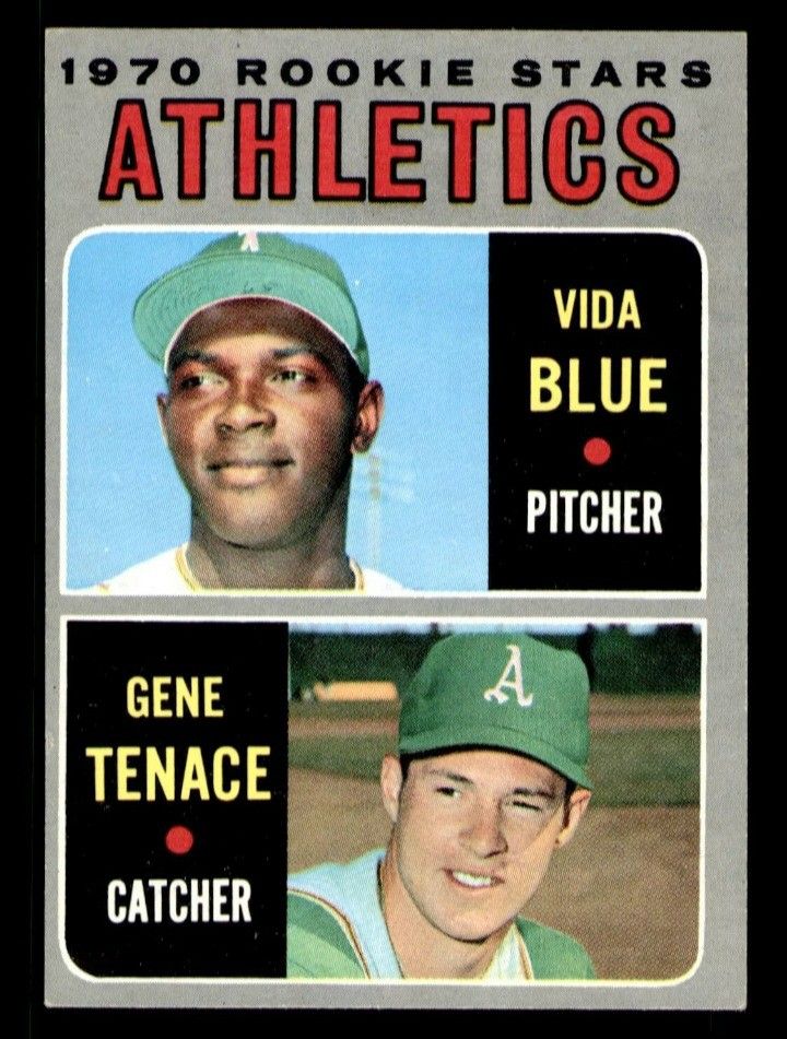 Really Nice Topps #21 1970 Rookie Stars Vida Blue And Gene Tence In Excellent Condition...