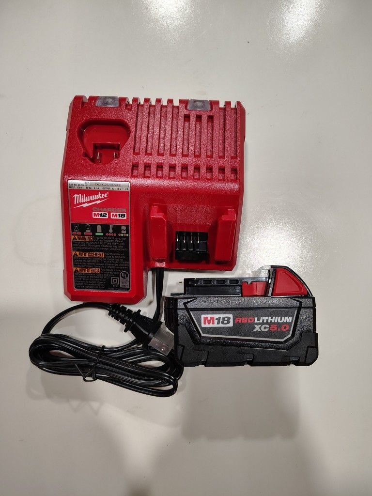 Milwaukee M18 XC5.0 Battery With Charger