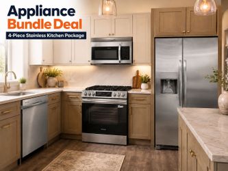 Frigidaire 4-Piece Stainless Steel Kitchen Appliance Bundle