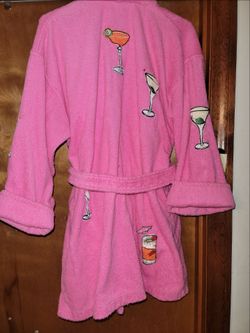 Ladies Pink Terry Robe
