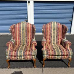 Wingback Armchairs By Sherrill