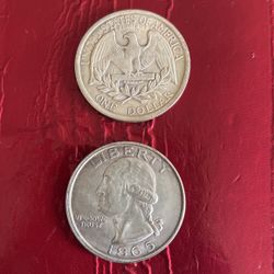 Son 2 Monedas De 1865 Están En Buenas Condiciones 