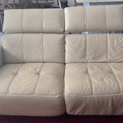 White/cream Recliner Sofa 