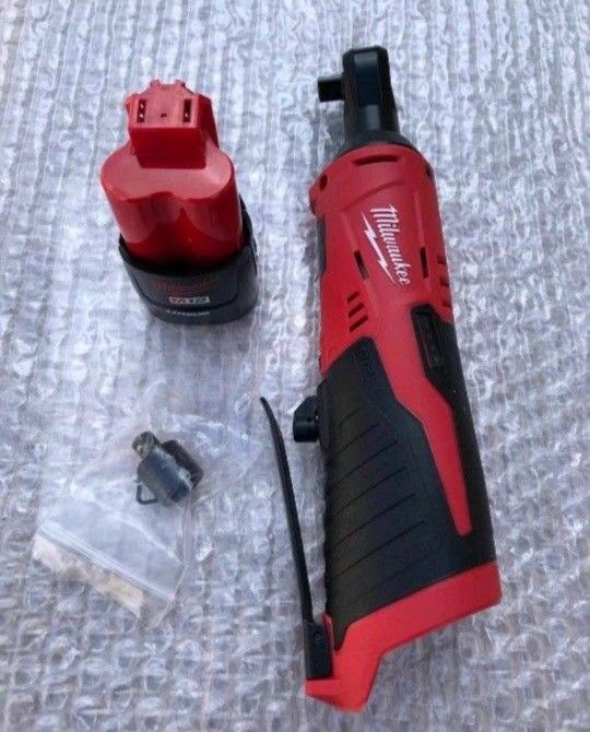 Milwaukee M12 3/8 Ratchet And Battery..$100…firm On Price..brand New..Charger Not Included 