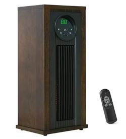Member's Mark Infrared Wood Tower Heater Dark Walnut