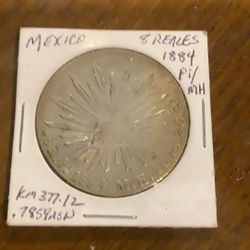 Un Peso 1-1875, 1- 1884, 1-1899, 1- 1901, 2- 1908 $500.00