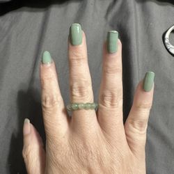 Green Aventurine Beaded Ring