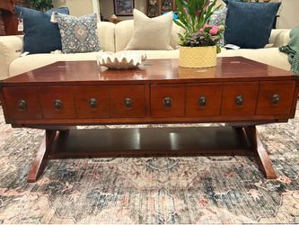 Wood coffee table