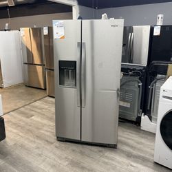 ‼️WHIRLPOOL Stainless Steel Refrigerator With Ice Maker And Water Dispenser‼️