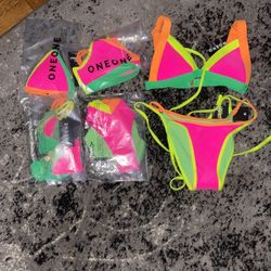 3 Same Color Different Style Bikinis