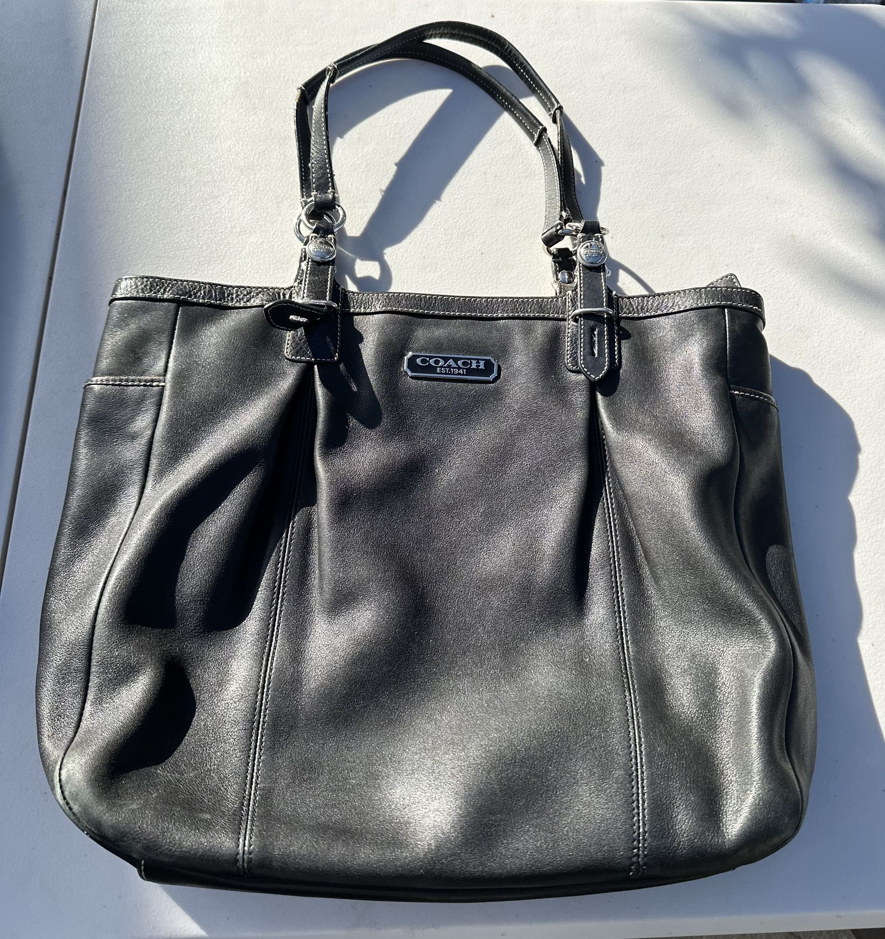 Black Leather Coach Bag