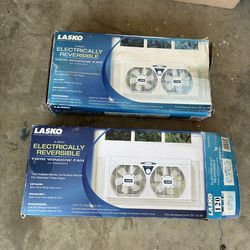 Lasko electrically reversible twin window fan