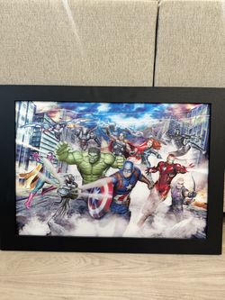 Holographic Avengers picture frame 31”x 23