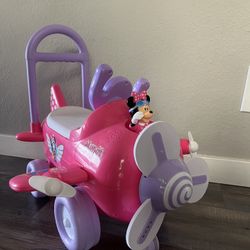 Minnie Mouse Ride On Plane For Toddler Kids Baby 