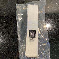 Fight University BJJ White Belt Brazilian JIU-JITSU Belt Size A2 NEW