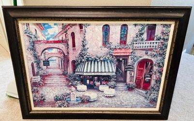 Framed artwork "Trattoria Di Lugano"