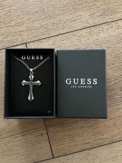 Brand New Guess Cross Pendant Necklace 20"