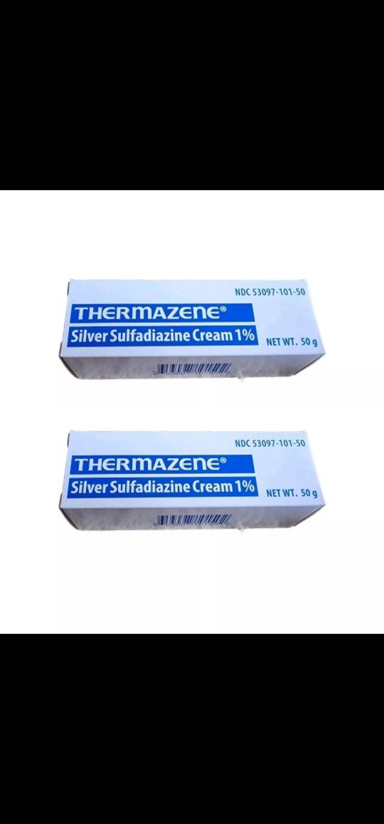 2 PACKAGES Thermazene Silver Sulfadiazine Cream 1% 5/16