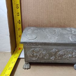 Vintage Metal Jewelry Box