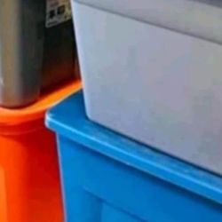 Storage Bins 18 Gallon $6 Each 27 Gallon $10 Each All With Lids