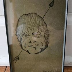 Framed Art Print 4 Inches by 6 Inches Drawing Pencil Print