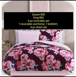 King Or Queen 8 PC Comforter Set. Includes Sheets 