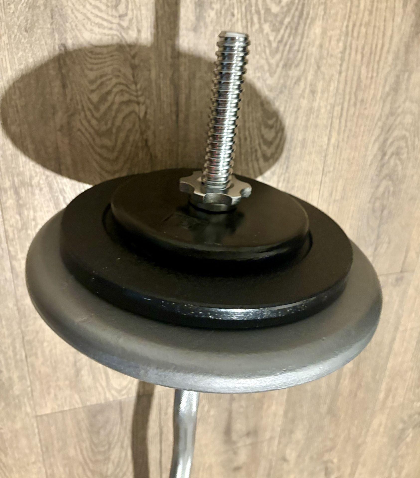 Curl Bar Standard With Pairs Of 25s 10s And 5 lbs Total: 94 lbs