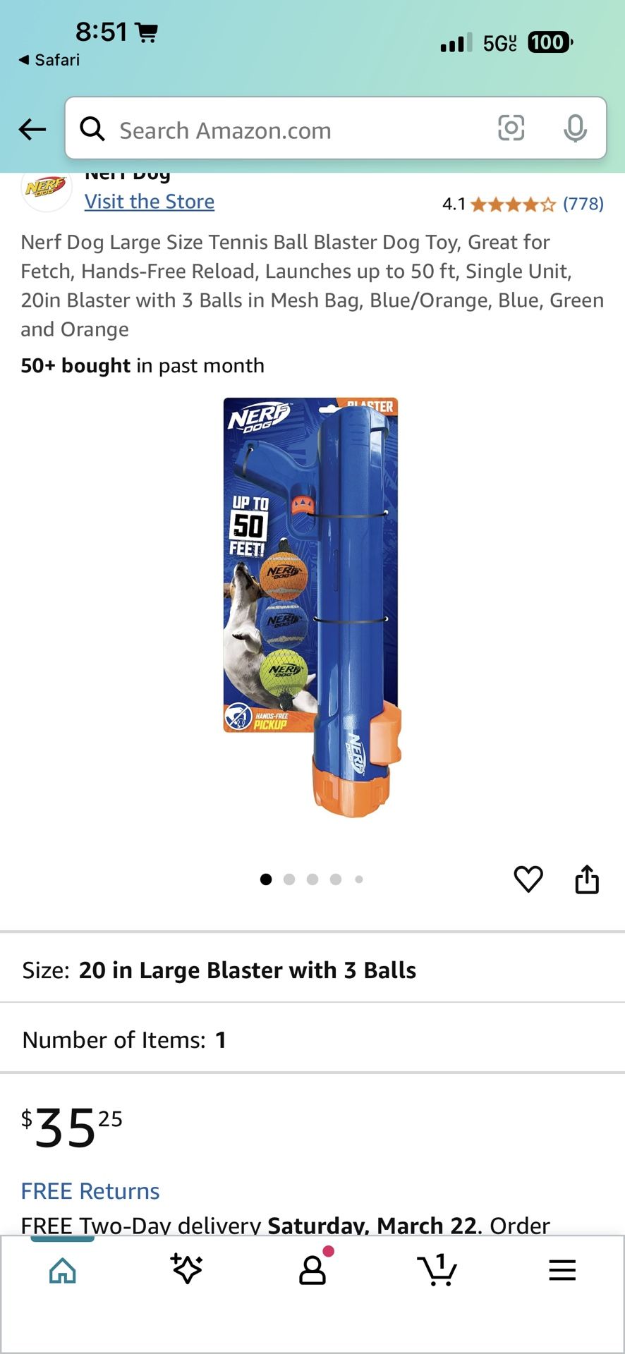 New Launch up to 50 feet Comes with a set of balls