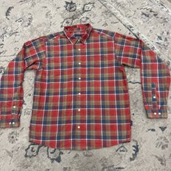 PATAGONIA Plaid Button Down Shirt Men's Long Sleeve  Size Large Organic Cotton