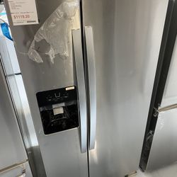 Whirlpool Stainless Steel 33” Wide Side-by-Side Refrigerator - 21 Cu. Ft.