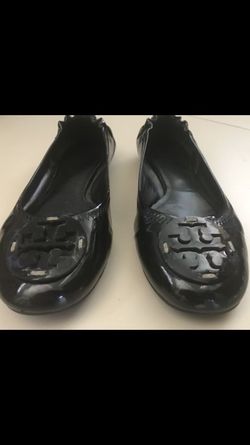 Authentic Tory Burch Black leather flats sz.9