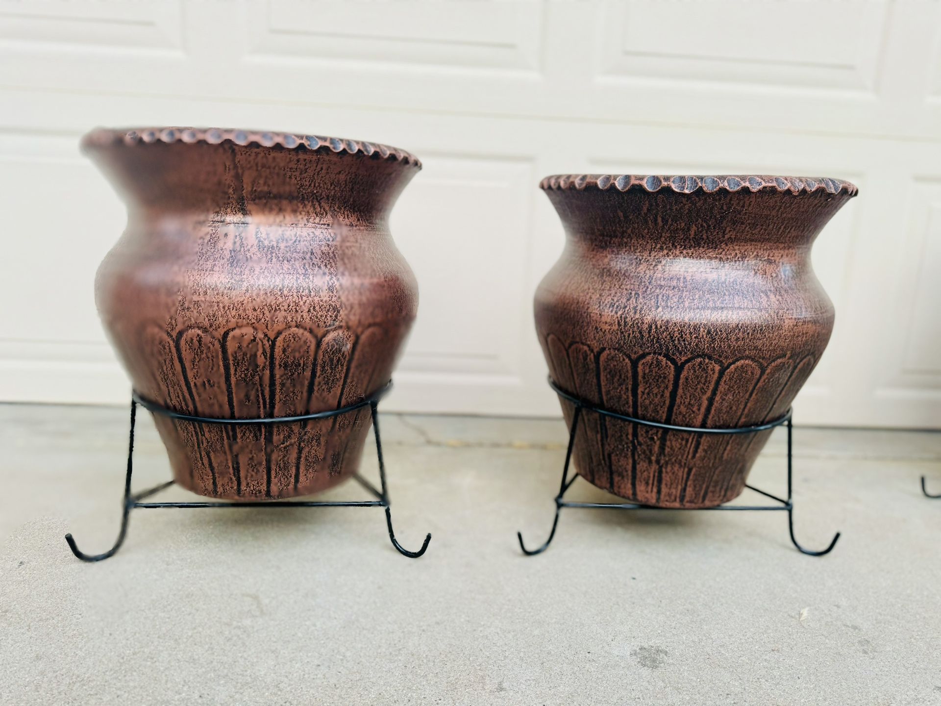 4 Pieces Set New Mexican Clay Pots $60