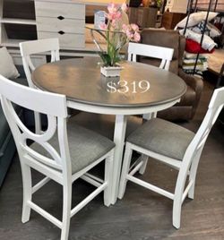 Beautiful,‼️ 5-Pc Counter Height dining table set