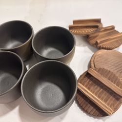 Japanese Chawanmushi X 4 With Lid