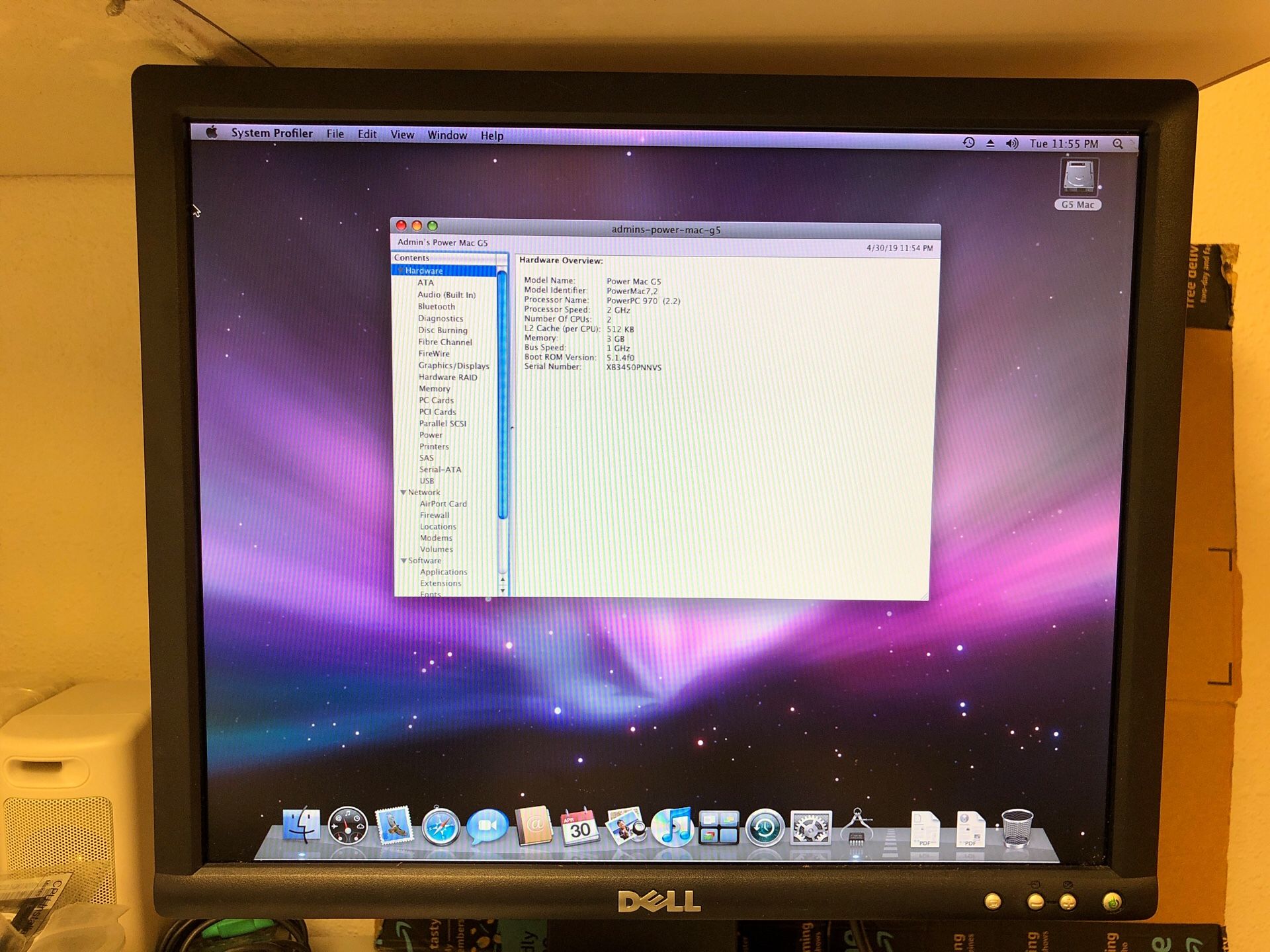 Mac G5 Tower OS X 5.9 Reload 750Gb HD 3Gb Memory Dual CPUs (2 CPUs) See Pics No Questions No Offers No Deals No Shipping No Support Cash & Carry