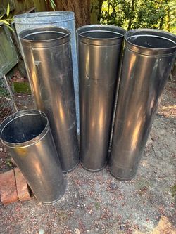 8” dia Stainless Steel rigid chimney liner.