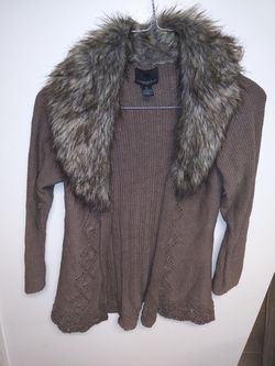 Womens sweater size xl womens faux fur