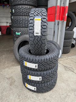 Brand new 265/70R16 Goodyear Wrangler Duratrac RT Tires with installation available we finance